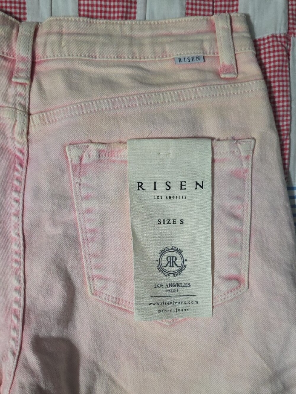 Risen Jeans / Risen Los Angeles Women's Acid Pink Denim Shorts NWT - Picture 7 of 7
